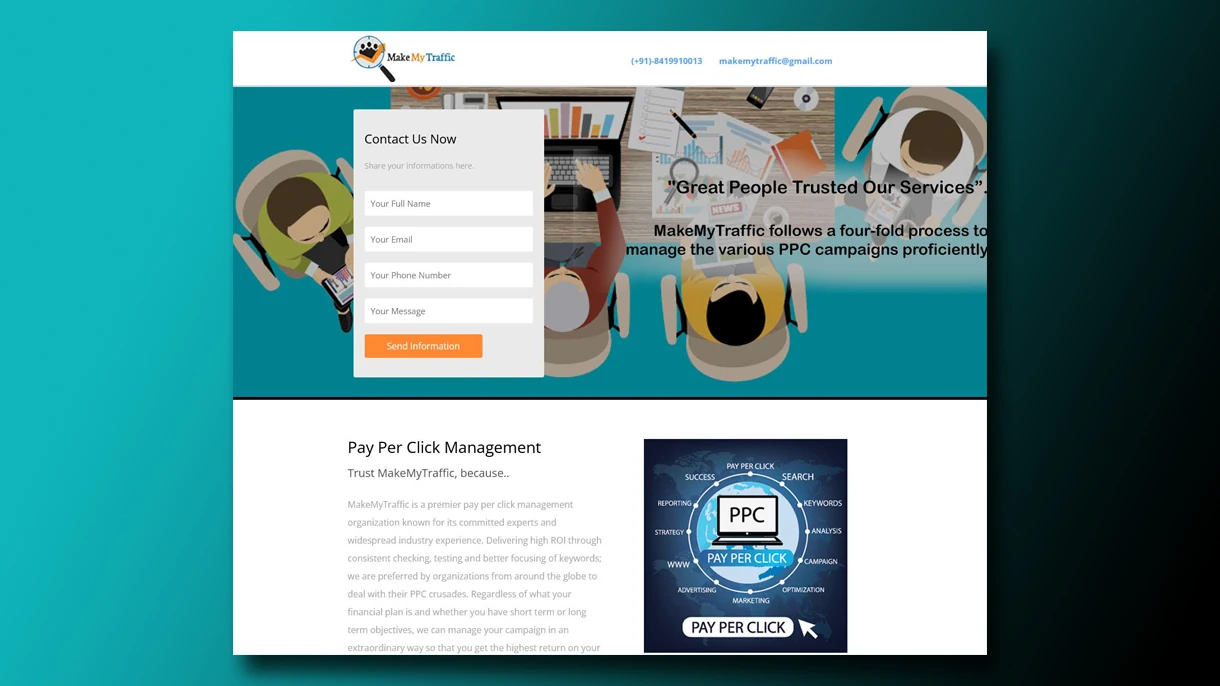 Make My Traffic - Landing Page