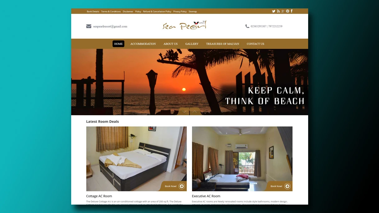 Sea Pearl Beach Resort - Dynamic Website Design