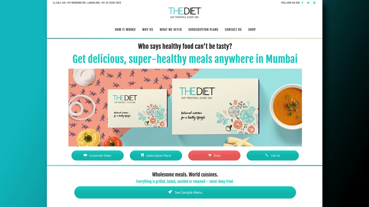 Thediet - Dynamic Website Design